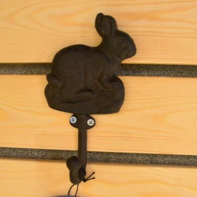 गुणवत्ता Antique Cute Rabbit Cast Iron Hat Hooks Cast Iron Crafts फैक्टरी
