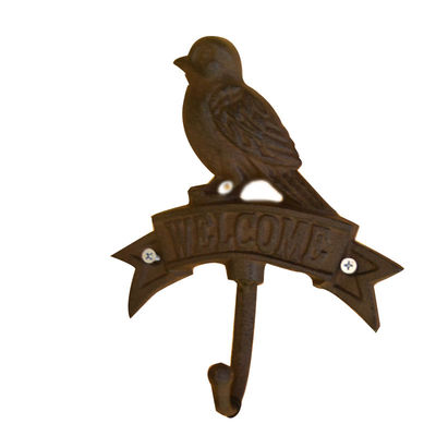 गुणवत्ता Antique Wall Mount Bird shape Black Iron Coat Hooks फैक्टरी