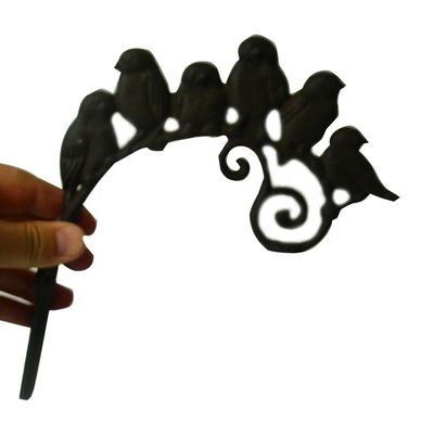 गुणवत्ता Antique Wall Mount Bird shape Black Iron Coat Hooks फैक्टरी