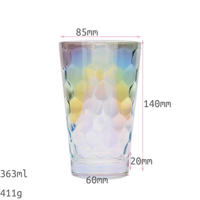 गुणवत्ता Iridescent Honeycomb Tumbler Drinking Glasses For Bar फैक्टरी