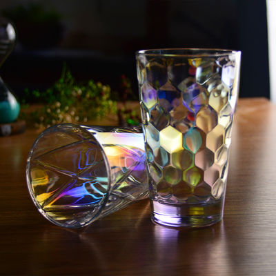 गुणवत्ता Iridescent Honeycomb Tumbler Drinking Glasses For Bar फैक्टरी