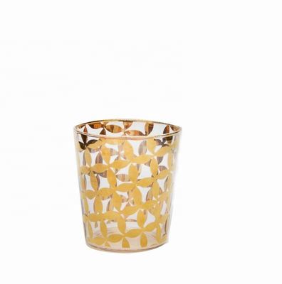 गुणवत्ता Gold Print High End Stemless Wine Glass Tumbler , Crystal Highball Glasses फैक्टरी