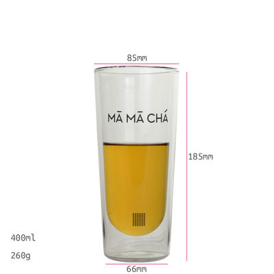 गुणवत्ता Double Wall Heat Resistant Round Tall Tumbler Glass फैक्टरी