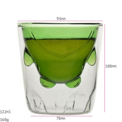 गुणवत्ता Green Borosilicate Double Layer Colored Drinking Glasses फैक्टरी