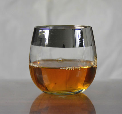 गुणवत्ता Silver Rim Ion Plated Platinum Tumbler Drinking Glasses फैक्टरी