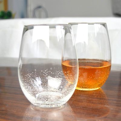 गुणवत्ता 500ml Transparent Stemless Whiskey Tumbler Glasses , Wine Glass Tumbler फैक्टरी