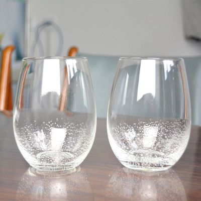 गुणवत्ता 500ml Transparent Stemless Whiskey Tumbler Glasses , Wine Glass Tumbler फैक्टरी