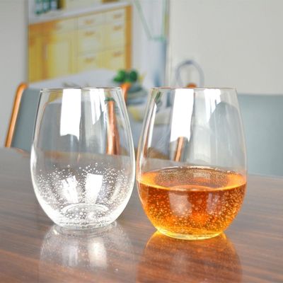 गुणवत्ता 500ml Transparent Stemless Whiskey Tumbler Glasses , Wine Glass Tumbler फैक्टरी