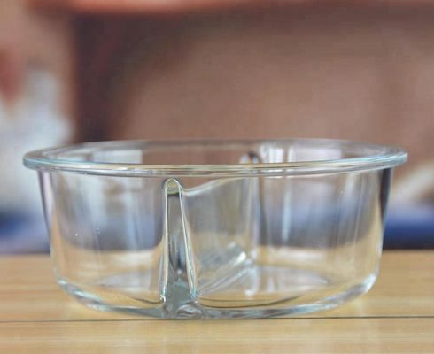 गुणवत्ता Two Pots Borosilicate Clear Glass Storage Jars , Glass Bowls With Lids फैक्टरी