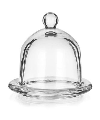 गुणवत्ता Transparent Oval Lead Free Glass Butter Keeper ,  Clear Butter Plate फैक्टरी