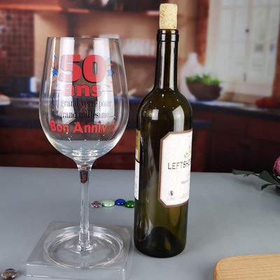गुणवत्ता Clear 1 Litre Giant Wine Glass With Anniversary Decor फैक्टरी
