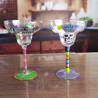 गुणवत्ता Halloween Margarita Glass 12Oz Crystal Cocktail Glasses फैक्टरी