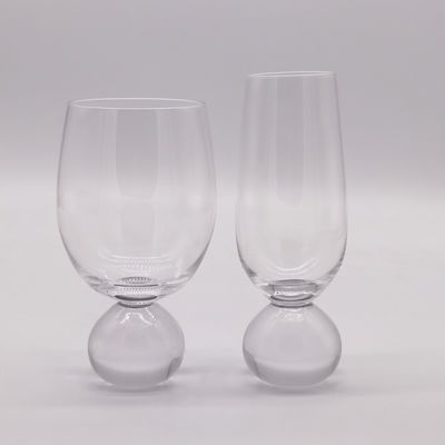 गुणवत्ता Ball Stemmed Lead Free Crystal Highball Tumblers For Champagne फैक्टरी